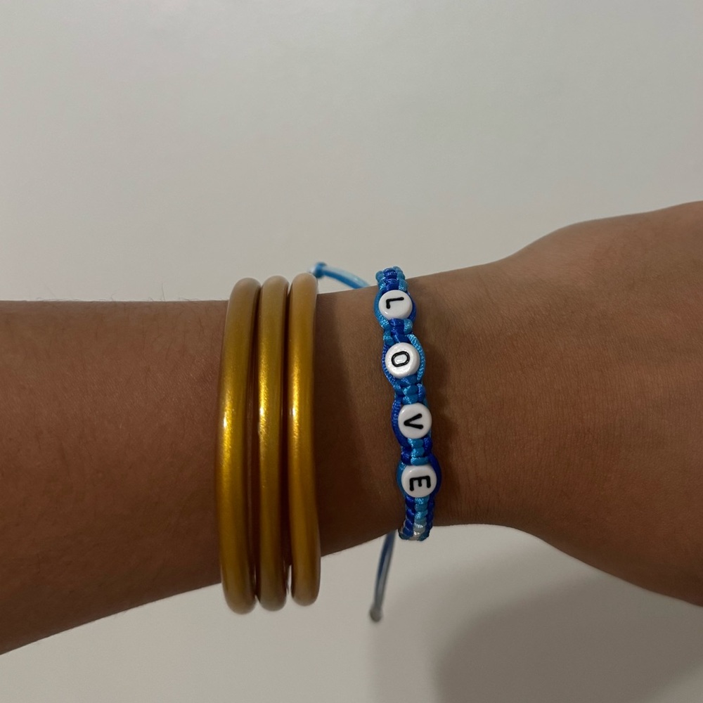 Blue and white Love Bracelet handmade - Picture 1 of 1
